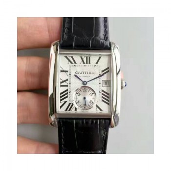 Réplica Cartier Tank W5330003 aco inoxidável Marcas Brancas