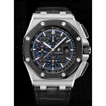 Réplica Relógio Audemars Piguet Royal Oak Offshore Chronograph Platinum Case Mostrador Preto 44 mm Relógio Masculino 26411PO.OO.A002CR.01