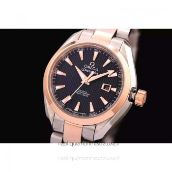 Réplica Omega Aqua Terra Lady 34MM Ouro Rosa /aco inoxidável Marcador preco 