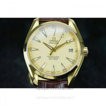 Réplica Omega Seamaster Aqua Terra 150M 41MM Ouro Amarelo Ouro Dial 