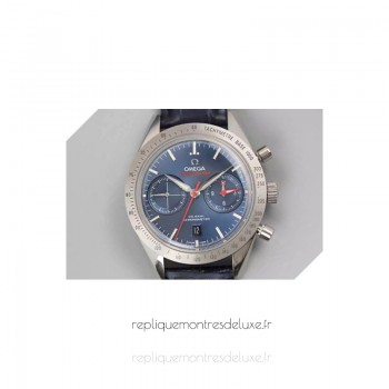 Réplica Omega Speedmaster 57 Chronograph 41MM aco inoxidável Marcador Azul 