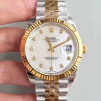 Réplica Rolex Datejust II 116333 41MM Aco Inoxidável & Ouro Amarelo Mother Of Pearl Dial