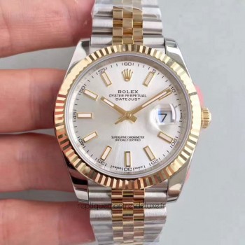 Réplica Rolex Datejust II 116333 41MM Aco Inoxidável & Ouro Amarelo Ródio Dial