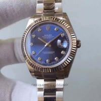 Réplica Rolex Datejust II 116334 41MM Aco Inoxidável Marcador Azul