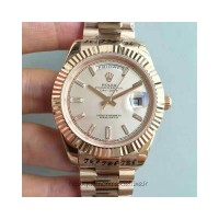 Réplica Rolex Day-Date 40 228235 40MM Ouro Rosa Cream Dial