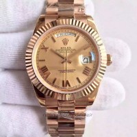 Réplica Rolex Day-Date 40 228235 40MM Ouro Rosa Ouro Dial