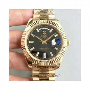 Réplica Rolex Day-Date 40 228238 40MM Ouro Amarelo Marcador Preto