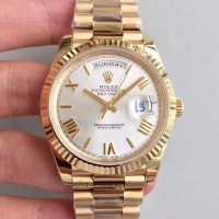 Réplica Rolex Day-Date 40 228238 Ouro Amarelo Ródio Dial