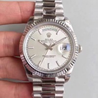 Réplica Rolex Day-Date 40 228239 Aco Inoxidável Ródio Dial