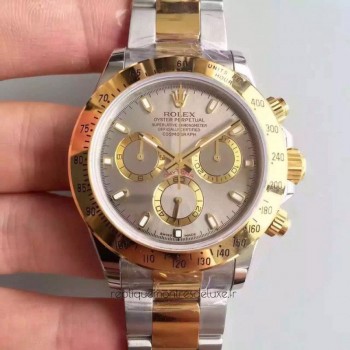 Réplica Rolex Daytona Cosmograph 116503 Ouro Amarelo & Aco Inoxidável Anthracite Dial