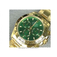 Réplica Rolex Daytona Cosmograph 116528 Ouro Amarelo Verde Dial