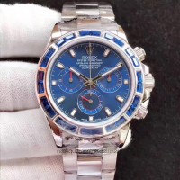 Réplica Rolex Daytona Cosmograph 116599 Aco Inoxidável & Diamantes Marcador Azul