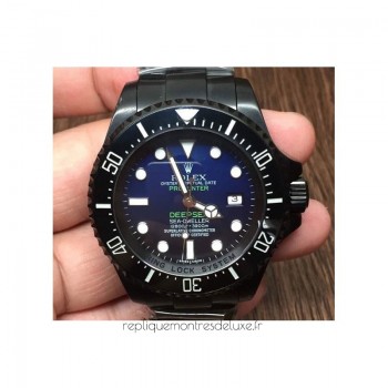 Réplica Rolex Deepsea 116660 Jacques Piccard PVD D-Marcador Azul