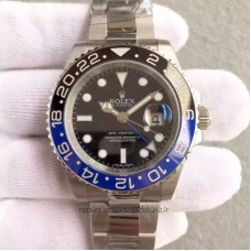 Réplica Rolex GMT-Master II 116710BLNR Batman Aco Inoxidável Marcador Preto