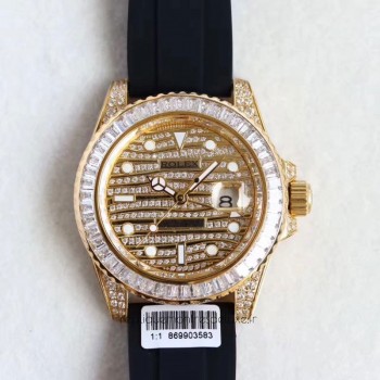 Réplica Rolex GMT-Master II 116769 WT Ouro Rosa & Diamantes Diamond Dial