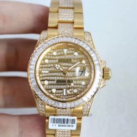 Réplica Rolex GMT-Master II 116769 WT Ouro Amarelo & Diamantes Diamond Dial
