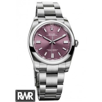 Réplica Rolex Oyster Perpetual 36 mm Red Grape Dial 116000–70200