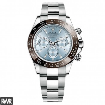 Réplica relogio Rolex Cosmograph Daytona diamante azul gelo homem 116506