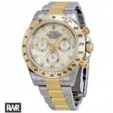 Réplica Rolex Cosmograph Daytona madrepérola dial diamante pulseira Oyster 116523-MDO