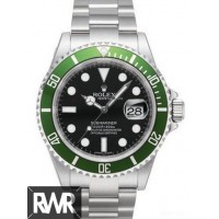 Réplica Rolex Submariner Data Green Bezel Black Dial 16610LV-93250