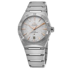 Cópia Omega Constellation Co-Axial Master Chronometer Cinza Dial Relógio Masculino de Aço Inoxidável 131.10.39.20.06.001