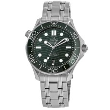 Cópia Omega Seamaster Diver 300 M mostrador verde pulseira de aço relógio masculino 210.30.42.20.10.001