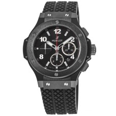 Falso Hublot Big Bang Cronógrafo Caixa de Cerâmica Relógio Masculino com Pulseira de Borracha 301.CM.130.RX