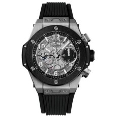 Cópia Hublot Big Bang Unico Skeleton Dial Relógio masculino com pulseira de borracha 441.NM.1171.RX