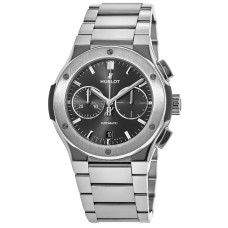 Cópia Hublot Classic Fusion Chronograph Titanium 42mm Relógio masculino com mostrador preto 540.NX.1170.NX