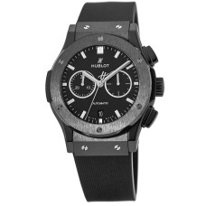 Cópia Hublot Classic Fusion Chronograph Black Magic Matte Black Dial Rubber Strap Relógio Masculino 541.CM.1171.RX