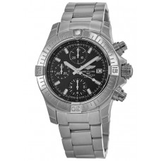 Cópia Breitling Avenger Chronograph 43 Relógio masculino de aço inoxidável com mostrador preto A13385101B1A1