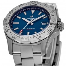 Cópia Breitling Avenger Automático 42 Mostrador Azul Pulseira de Aço Relógio Masculino A17328101C1A1