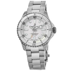 Cópia Breitling Superocean Automático 36 Relógio Feminino de Aço com Mostrador Branco A17377211A1A1