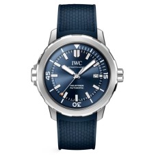 Réplica IWC Aquatimer Automático Mostrador Azul Pulseira De Borracha Relógio Masculino IW328801