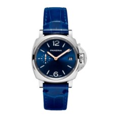 Cópia Panerai Luminor Due 38mm Relógio Masculino com Mostrador Azul Automático PAM01273