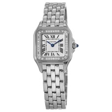 Copiar relógio feminino Cartier Panthere de Cartier com moldura de diamante W4PN0007