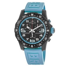 Cópia Breitling Professional Endurance Pro mostrador preto com pulseira de borracha azul relógio masculino X82310281B1S1