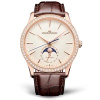Relógio Jaeger-LeCoultre Master Ultra Thin Moon em ouro rosa com diamantes, modelo 1362502 Relógio Jaeger-LeCoultre Master Ultra Thin Moon em ouro rosa com diamantes, modelo 1362502