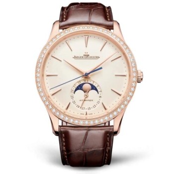 Relógio Jaeger-LeCoultre Master Ultra Thin Moon em ouro rosa com diamantes, modelo 1362502
