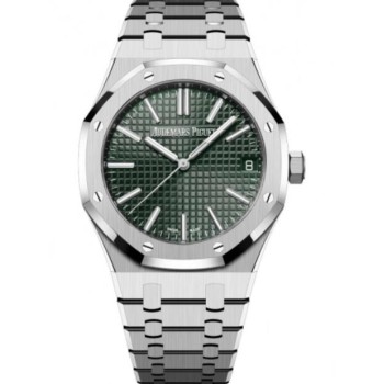 Relógio Audemars Piguet Royal Oak Automático 50º Aniversário em Aço Inoxidável 41 mm Mostrador Verde com Índices 15510ST.OO.1320ST.04