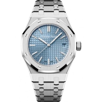 Relógio Audemars Piguet Royal Oak Automático em Aço Inoxidável 37 mm Mostrador Azul Claro 15550ST.OO.1356ST.04
