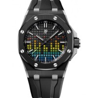 Relógio Audemars Piguet Royal Oak Offshore Selfwinding-Music Edition em cerâmica, 43 mm, mostrador preto, modelo 15600CE.OO.A002CA.01 Relógio Audemars Piguet Royal Oak Offshore Selfwinding-Music Edition em cerâmica, 43 mm, mostrador preto, modelo 15600CE.OO.A002CA.01
