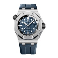 Réplica do Audemars Piguet Royal Oak Offshore Diver em aço inoxidável azul 15720ST.OO.A027CA.01