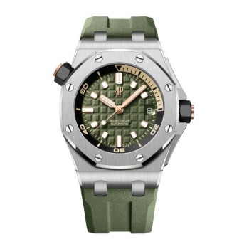 Réplica do Audemars Piguet Royal Oak Offshore Diver em aço inoxidável verde 15720ST.OO.A052CA.01