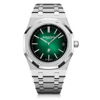 Relógio Audemars Piguet Royal Oak Jumbo Extra-Fino Platina 39mm Verde 16202PT.OO.1240PT.01