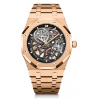 Relógio Audemars Piguet Royal Oak Jumbo Extra-Fino Vazado em Ouro Rosa 39mm Esqueleto 16204OR.OO.1240OR.01