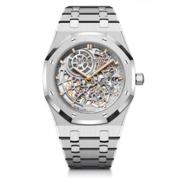Relógio Audemars Piguet Royal Oak Jumbo Extra Fino Vazado em Aço 39mm Esqueleto 16204ST.OO.1240ST.01