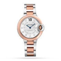 Relógio Cartier Ballon Bleu De Cartier 33mm com Movimento Mecânico Automático em Aço e Ouro Rosa W3BB0021 Relógio Cartier Ballon Bleu De Cartier 33mm com Movimento Mecânico Automático em Aço e Ouro Rosa W3BB0021