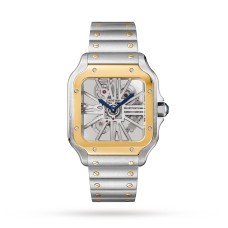 Relógio Cartier Santos De Cartier Grande de corda manual, caixa em aço e ouro amarelo WHSA0019