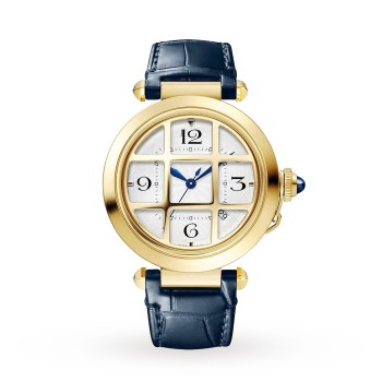 Relógio Cartier Pasha De Cartier 41 mm com movimento automático e pulseiras de couro intercambiáveis em ouro amarelo WGPA0019 Relógio Cartier Pasha De Cartier 41 mm com movimento automático e pulseiras de couro intercambiáveis em ouro amarelo WGPA0019
